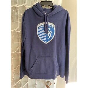 Kansas City Sporting KC MLS Soccer Navy Blue Hoodie Fanatics Size XL